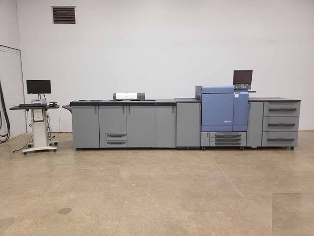 Konica Minolta Bizhub C1060 Digital Color Production Press MFP Copier Scanner LCT Tray, Booklet Maker, Envelope Feeder - Comes with over $4000 worth of Toners and Parts!